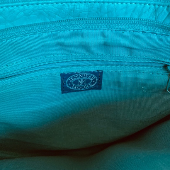 Vintage Turquoise Large Purse Handbag From Jennifer Moore - Picture 6 of 10